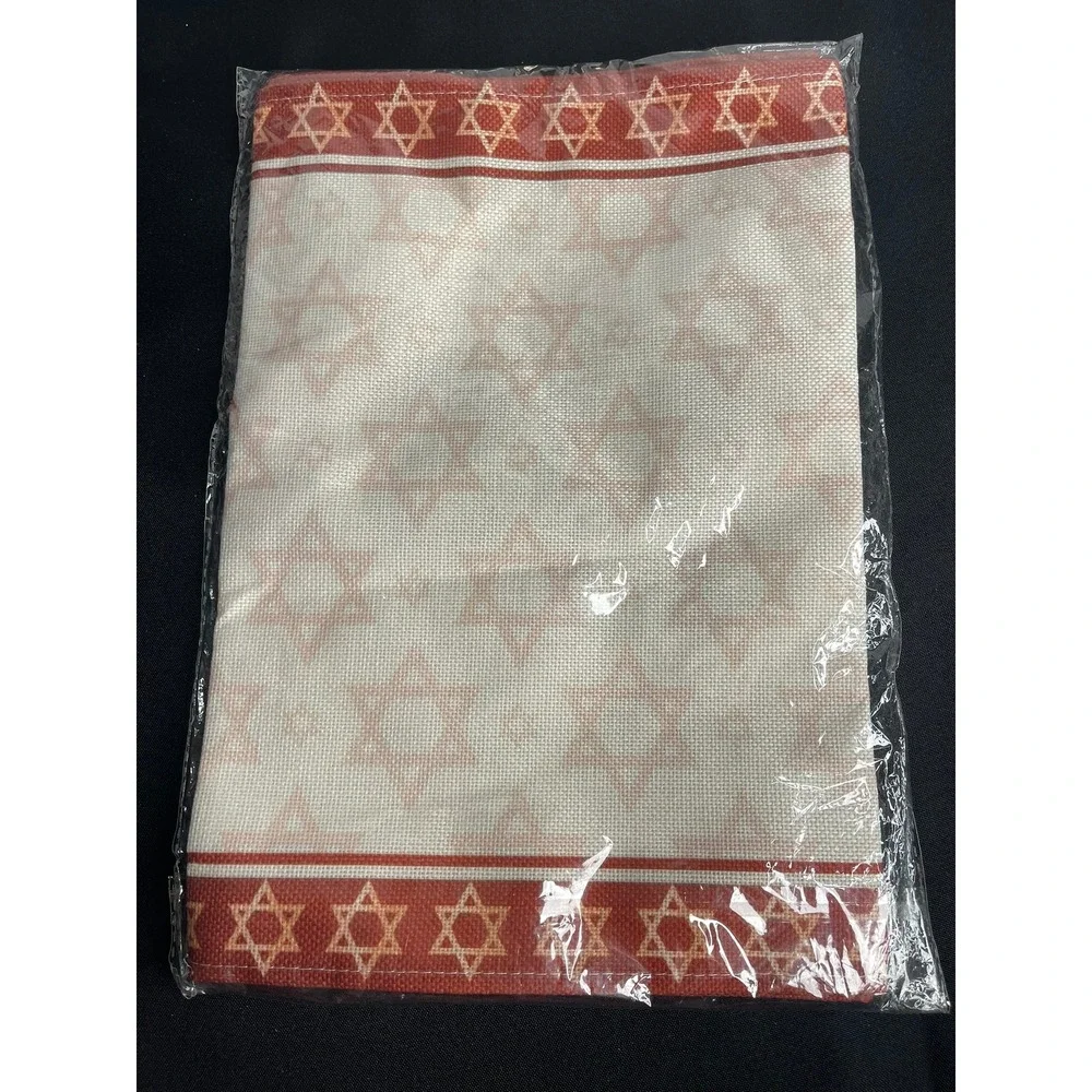 Happy‎ Hanukkah Fall-Themed Table Runner Jewish Holiday Decor Star of David Food